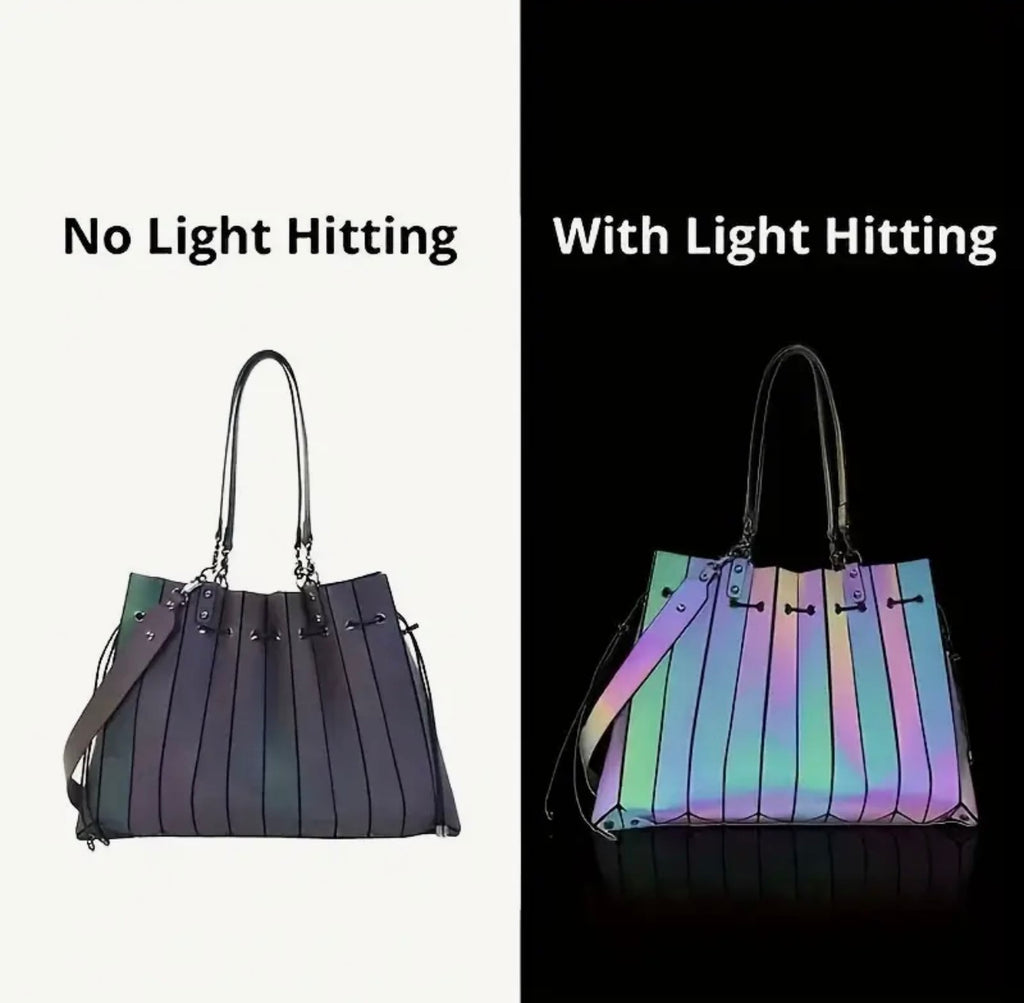 GlowWave Oversized Drawstring Tote – Multi-Purple SKU SM2138