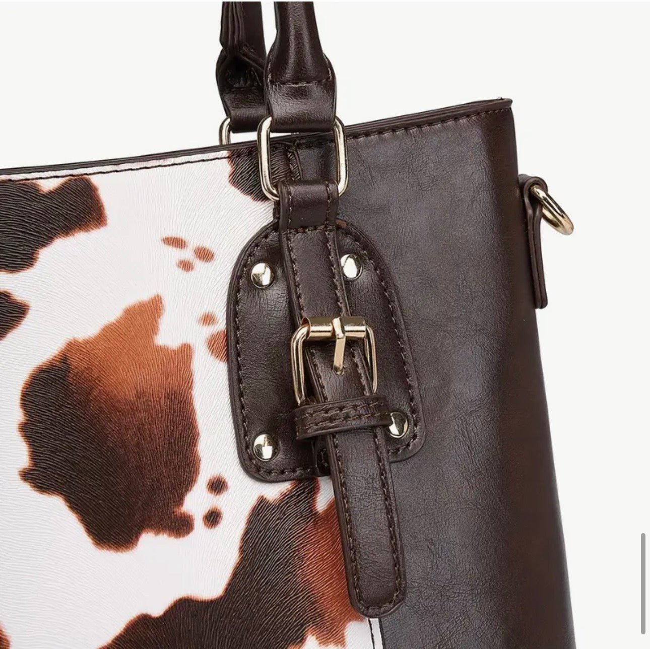 Vintage Western Cowhide Two-Piece Handbag Set – Bohemian Totem SKU SM2140