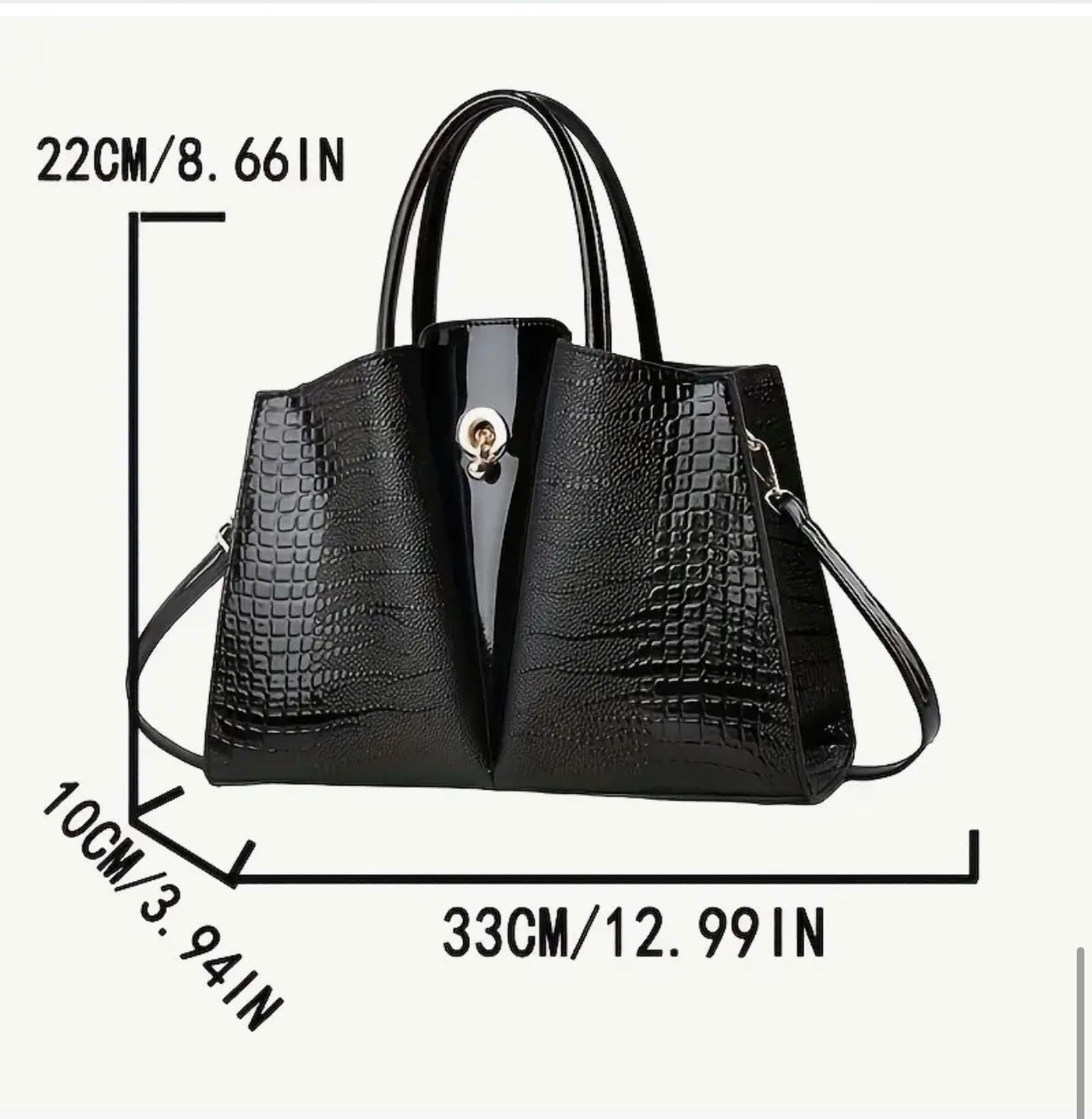 Premium Crocodile Leather Handbag – Luxury Structured Designer Bag for Women SKU SM2146
