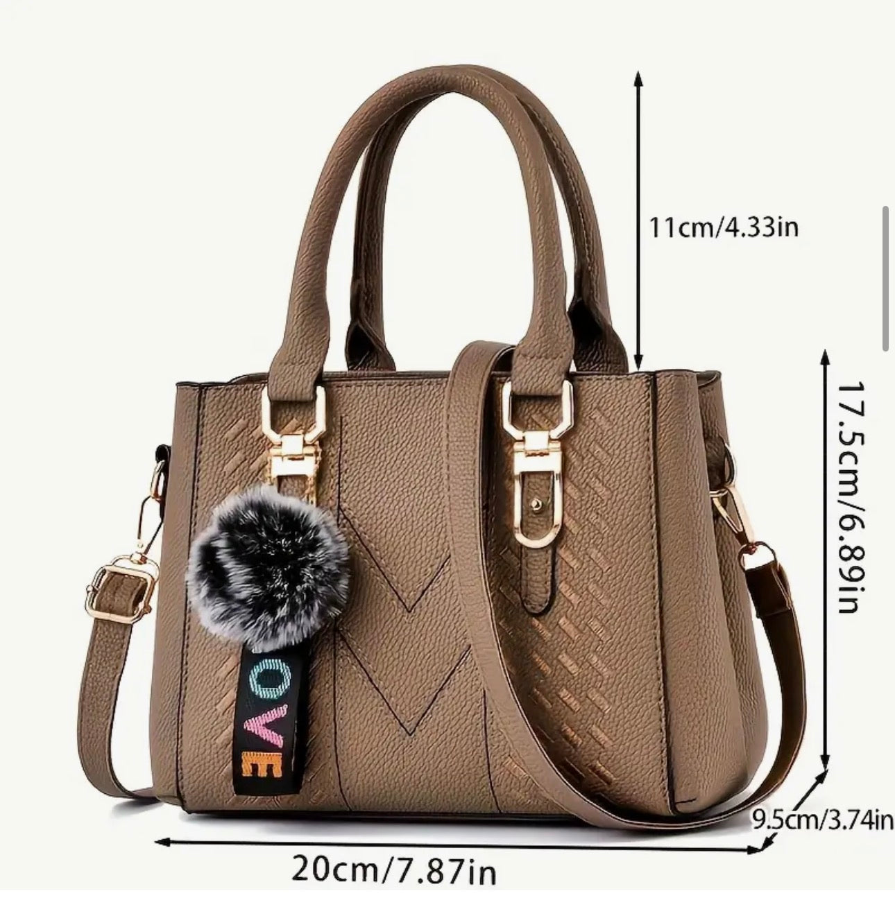Cute Bags Women’s Luxury Tote – Elegant Large Handbag with Detachable Strap & Zipper Closure SKU SM2151