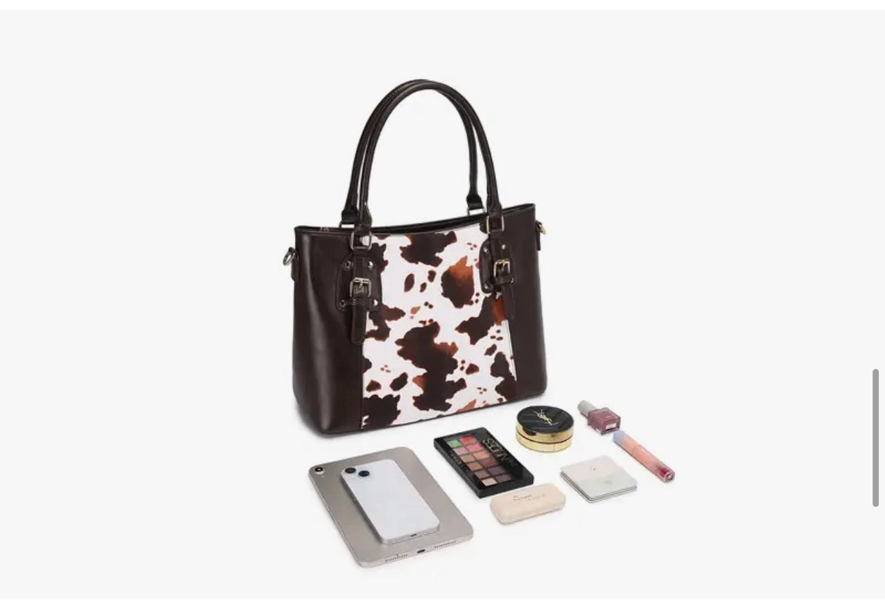 Vintage Western Cowhide Two-Piece Handbag Set – Bohemian Totem SKU SM2140