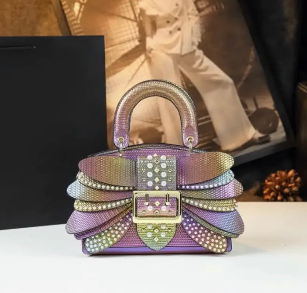 Multicoloured Gemstone & Rhinestone Statement Clutch SKU SM2142