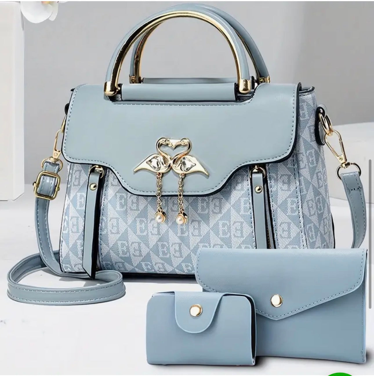 Women’s Black Faux-Leather Shoulder & Crossbody Bag – Everyday Handbag SKU SM2148