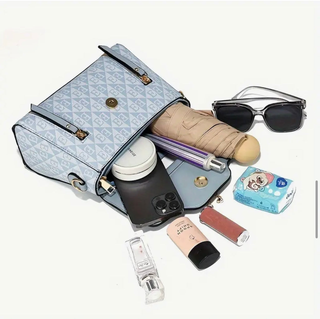 Women’s Black Faux-Leather Shoulder & Crossbody Bag – Everyday Handbag SKU SM2148