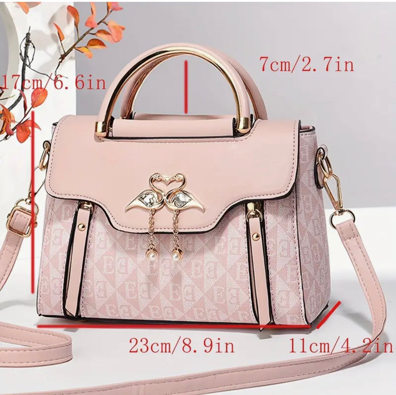 Women’s Black Faux-Leather Shoulder & Crossbody Bag – Everyday Handbag SKU SM2148