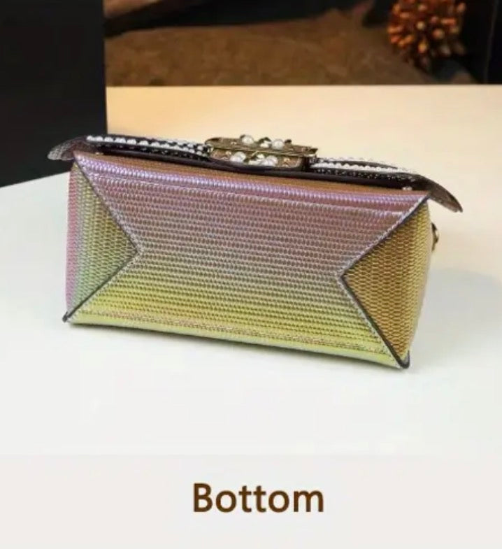 Multicoloured Gemstone & Rhinestone Statement Clutch SKU SM2142