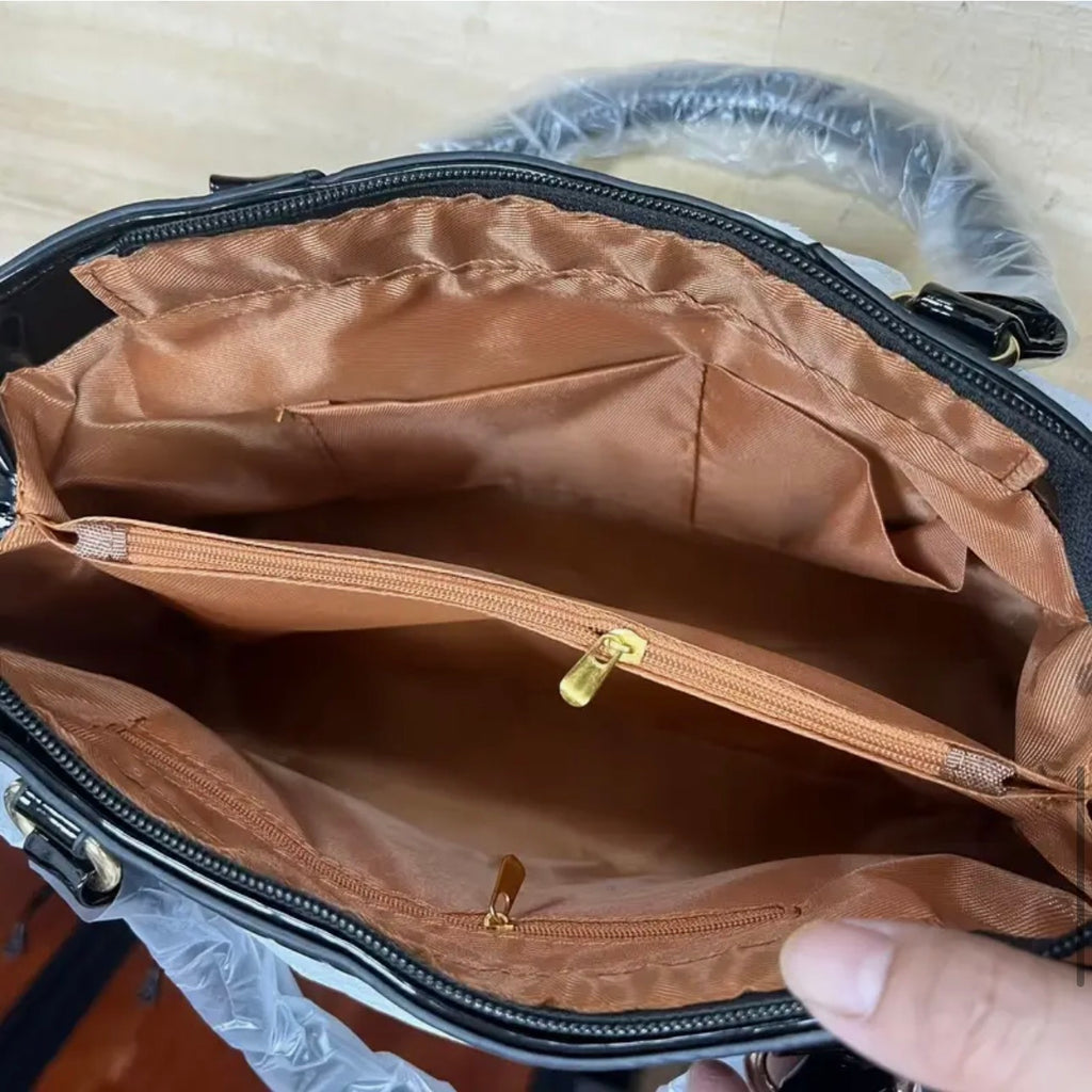 Women’s Faux Crocodile Skin Handbag – Stylish Structured Everyday Bag SKU SM2147