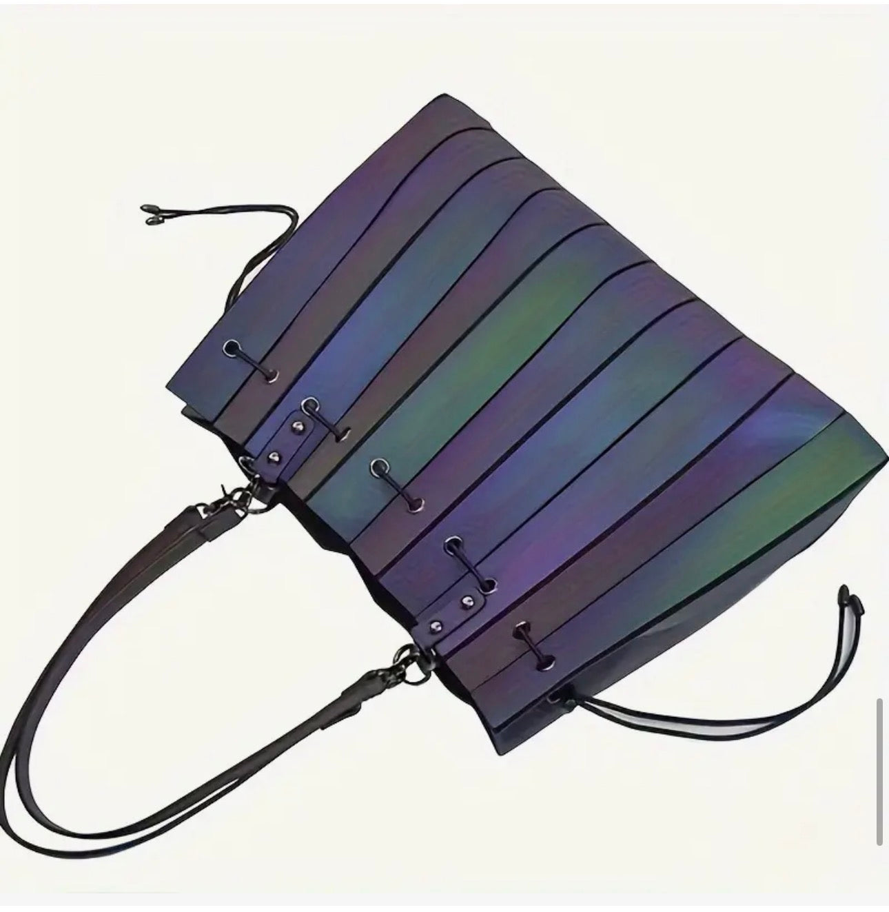 GlowWave Oversized Drawstring Tote – Multi-Purple SKU SM2138