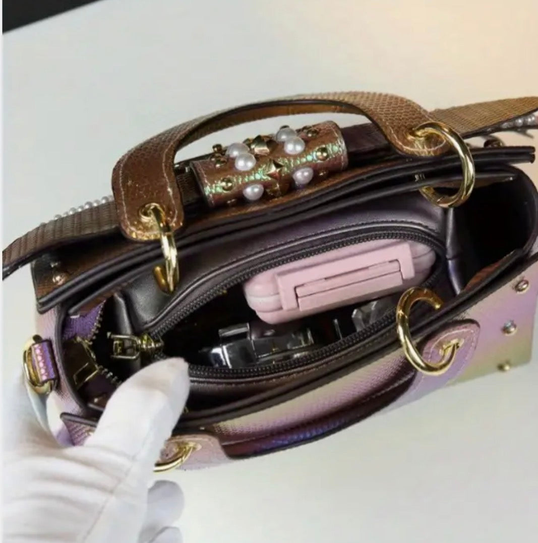 Multicoloured Gemstone & Rhinestone Statement Clutch SKU SM2142