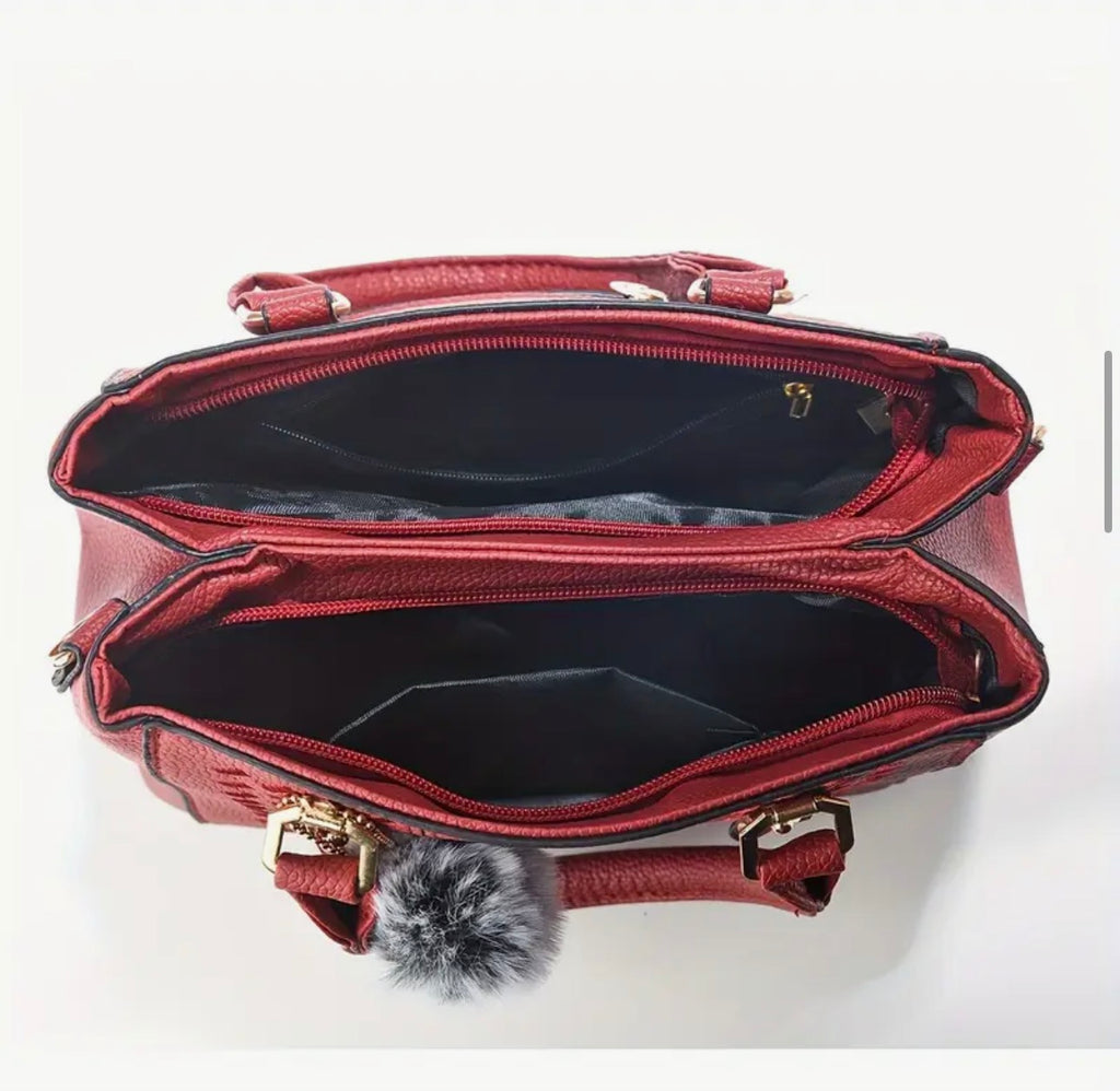 Cute Bags Women’s Luxury Tote – Elegant Large Handbag with Detachable Strap & Zipper Closure SKU SM2151