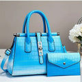 Stylish Ombre Stone Texture Handbag with Matching Purse – 2-Piece Set SKU SM2143