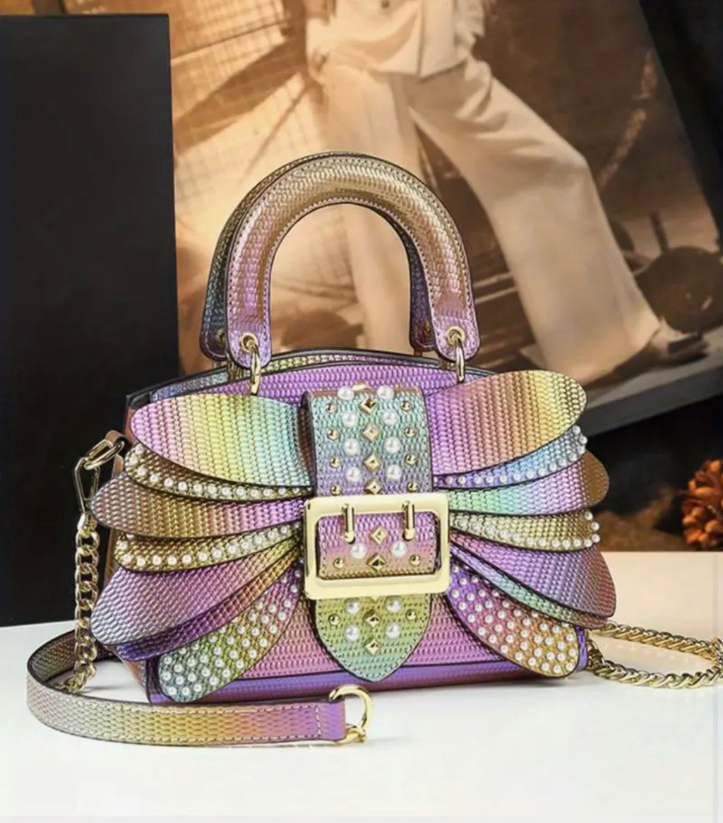 Multicoloured Gemstone & Rhinestone Statement Clutch SKU SM2142