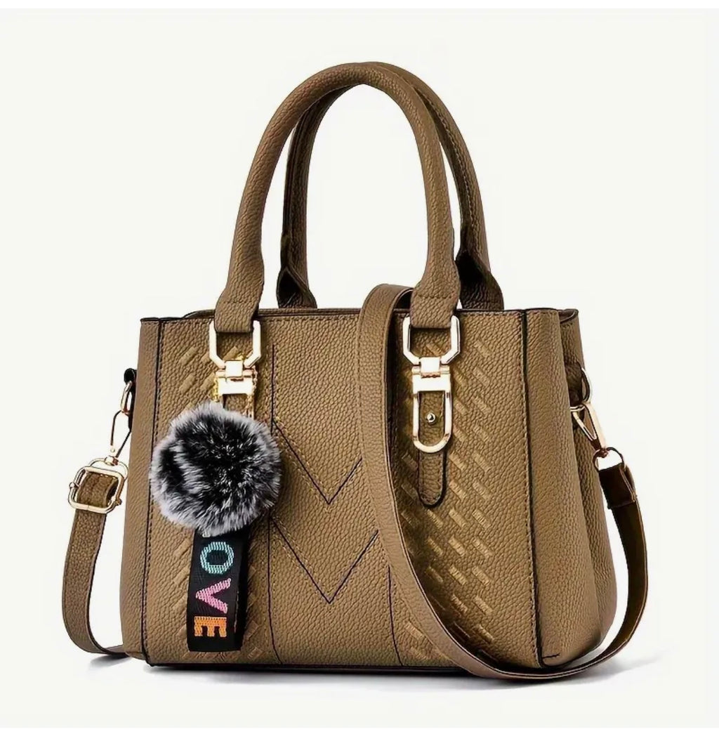 Cute Bags Women’s Luxury Tote – Elegant Large Handbag with Detachable Strap & Zipper Closure SKU SM2151