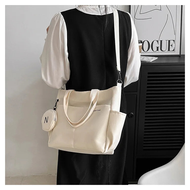 Women Shoulder Crossbody Bag Japanese Canvas Tote Messenger Bag for Student 2024 Ladies Hand Bags Female Handbag Bolsa Feminina SKU SM1234