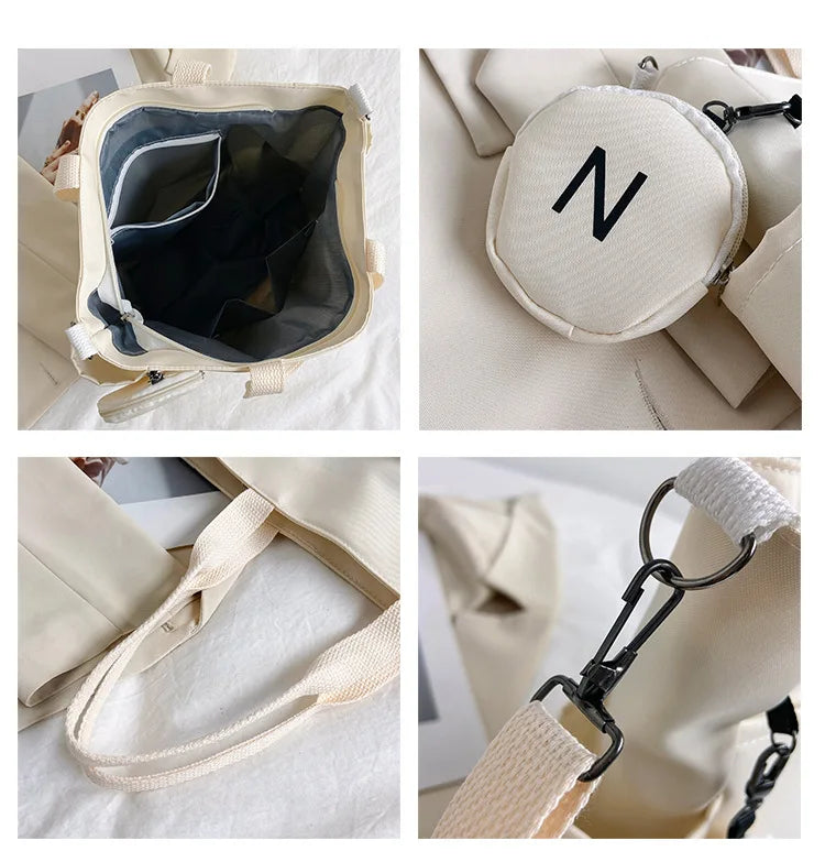 Women Shoulder Crossbody Bag Japanese Canvas Tote Messenger Bag for Student 2024 Ladies Hand Bags Female Handbag Bolsa Feminina SKU SM1234